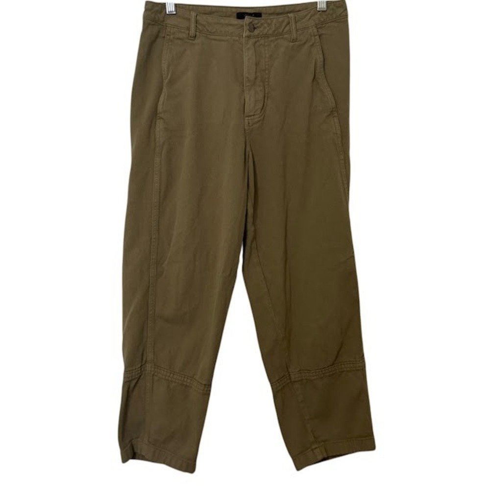 Quince Green Organic Cotton Stretch Twill Barrell Pants Womens 8